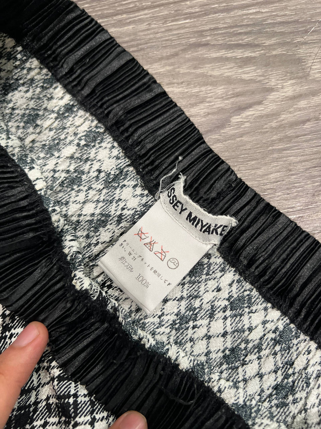 SS05 Issey Miyake Houndstooth Pleated Pants