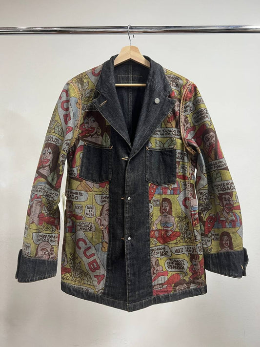 SS03 Comme Des Garcons Homme Cuba Reversible Denim Jacket