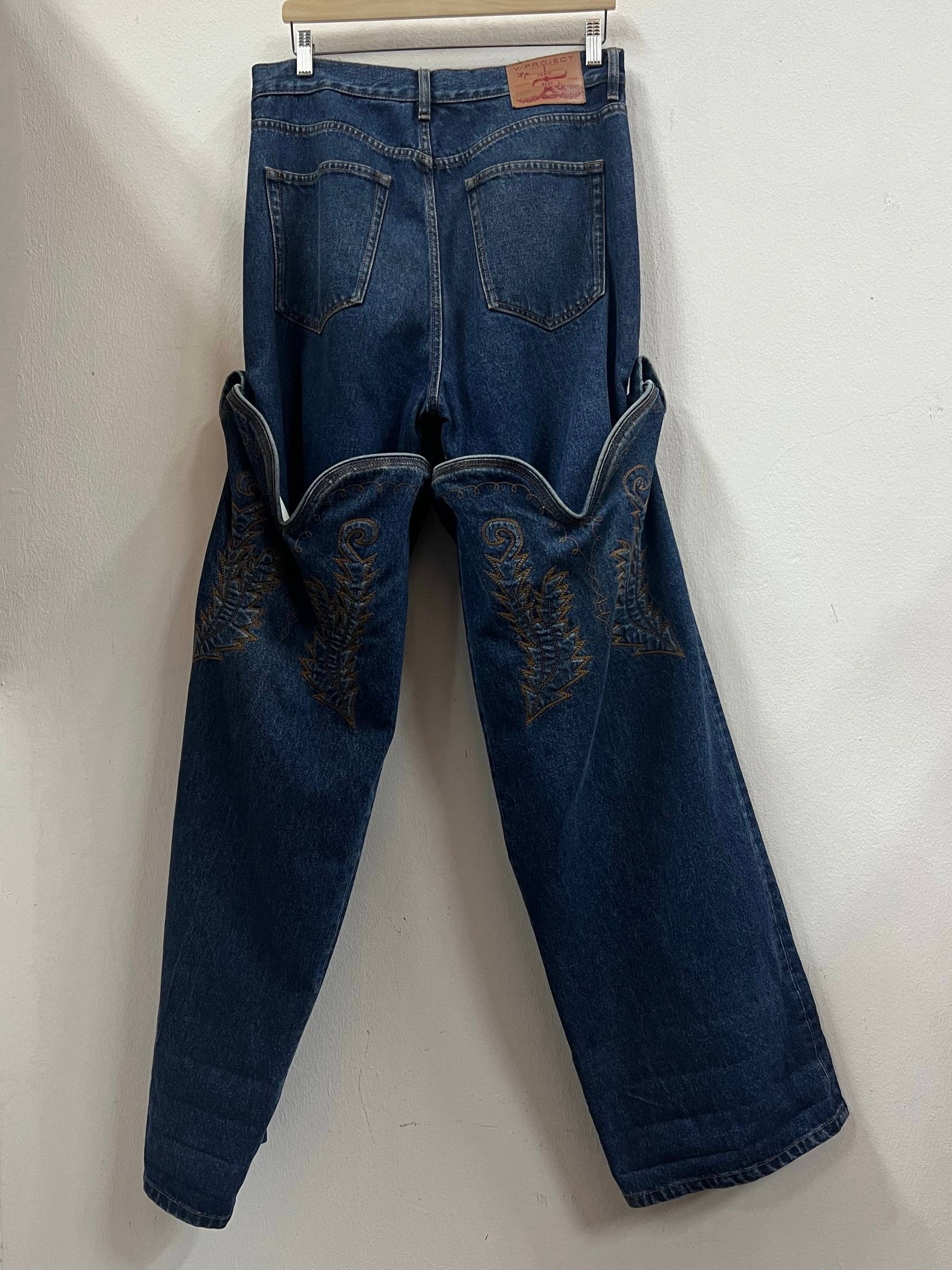 SS23 Y/Project Maxi Cuff Western Cowboy Denim