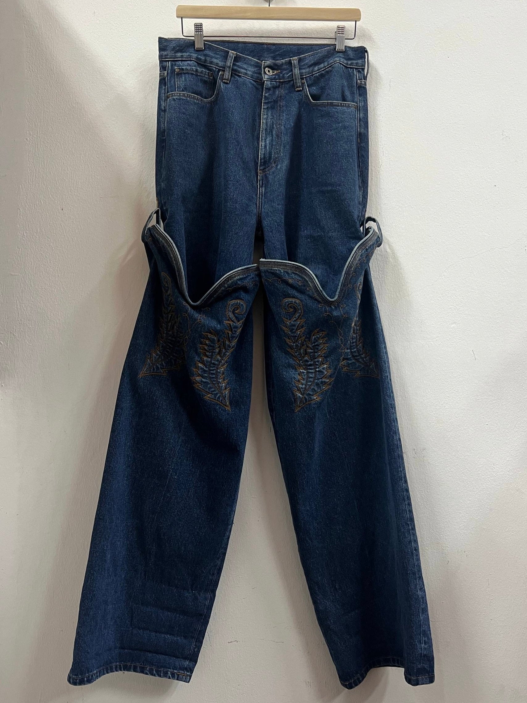 SS23 Y/Project Maxi Cuff Western Cowboy Denim