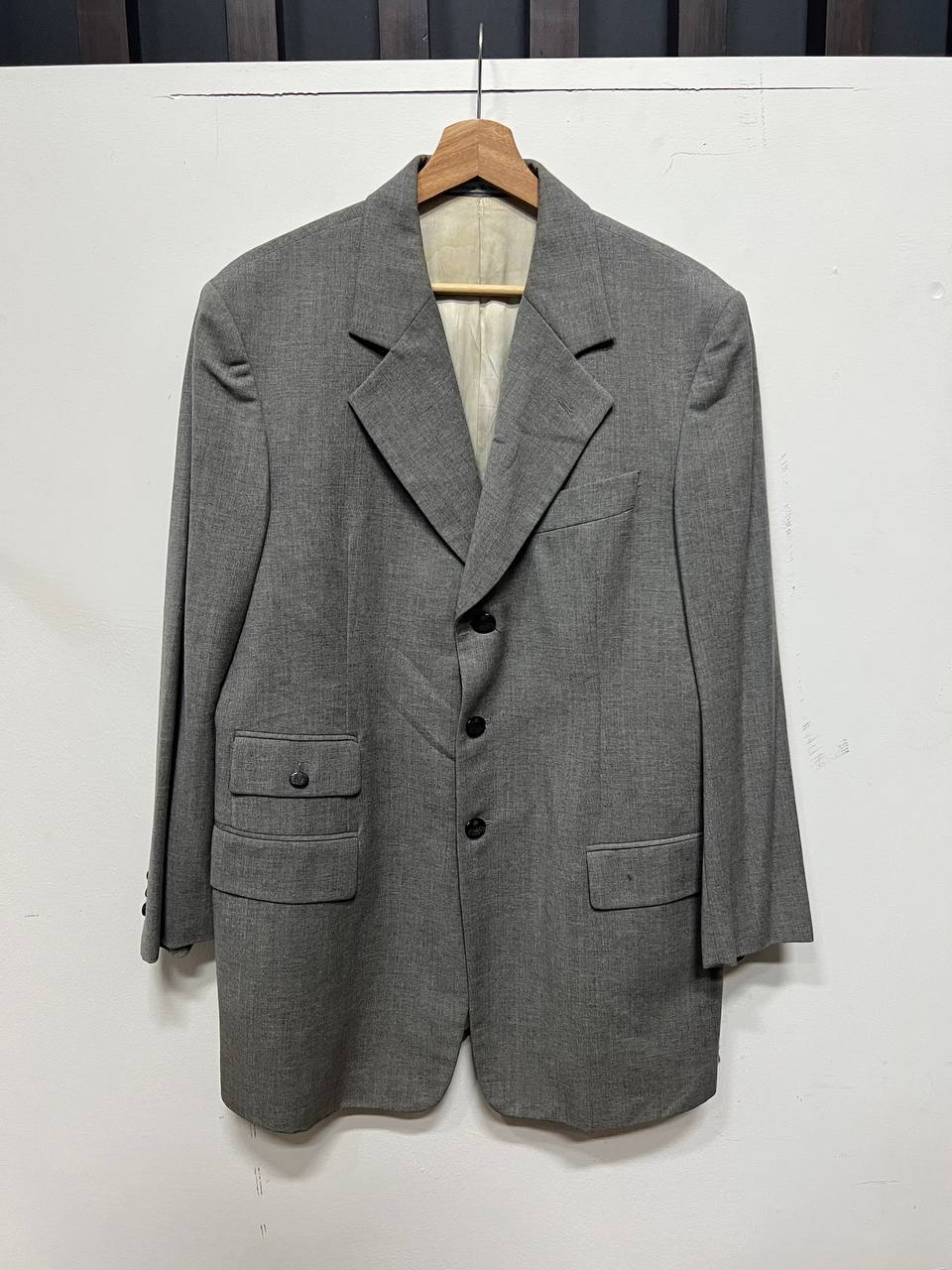 90s Vivienne Westwood Man Grey Blazer (Fabric by Trabaldo Togna)