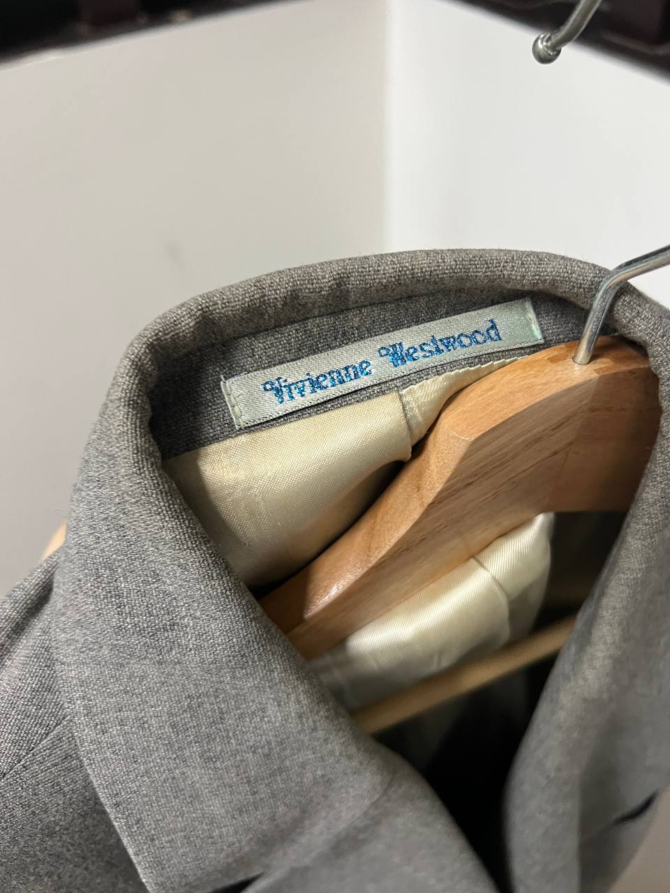 90s Vivienne Westwood Man Grey Blazer (Fabric by Trabaldo Togna)