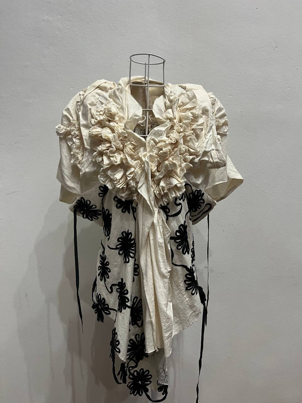AW08 Tao Comme Des Garcons Lace Floral Appliqué Blouse