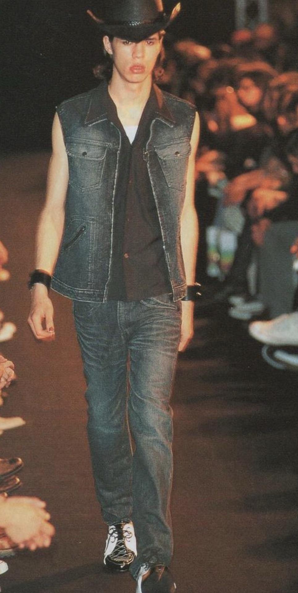SS04 Number Nine "Dream Baby Dream" Sleeveless Denim Vest