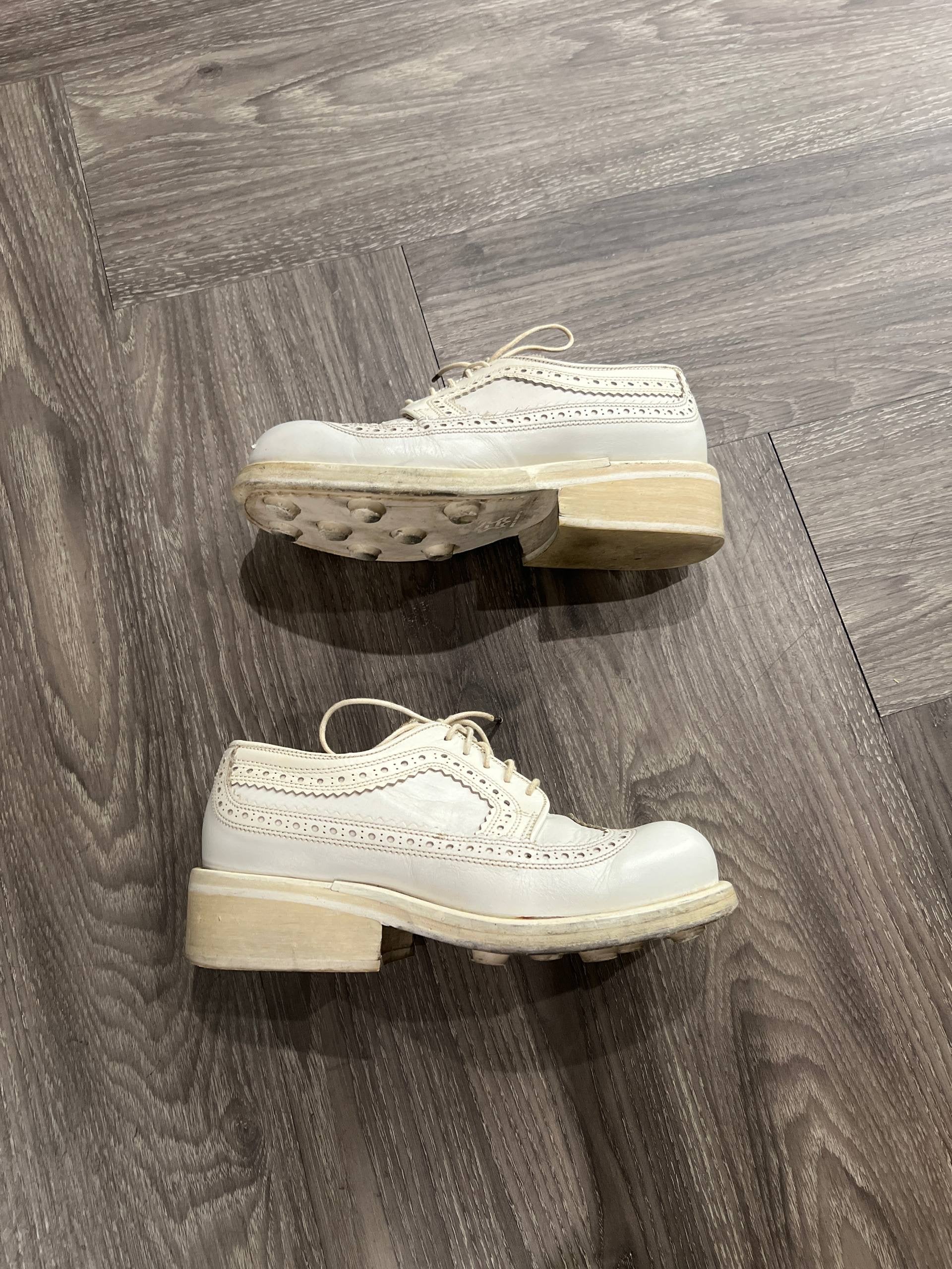 90s Dirk Bikkembergs Wingtip Brogue Lace-up Heeled Derby