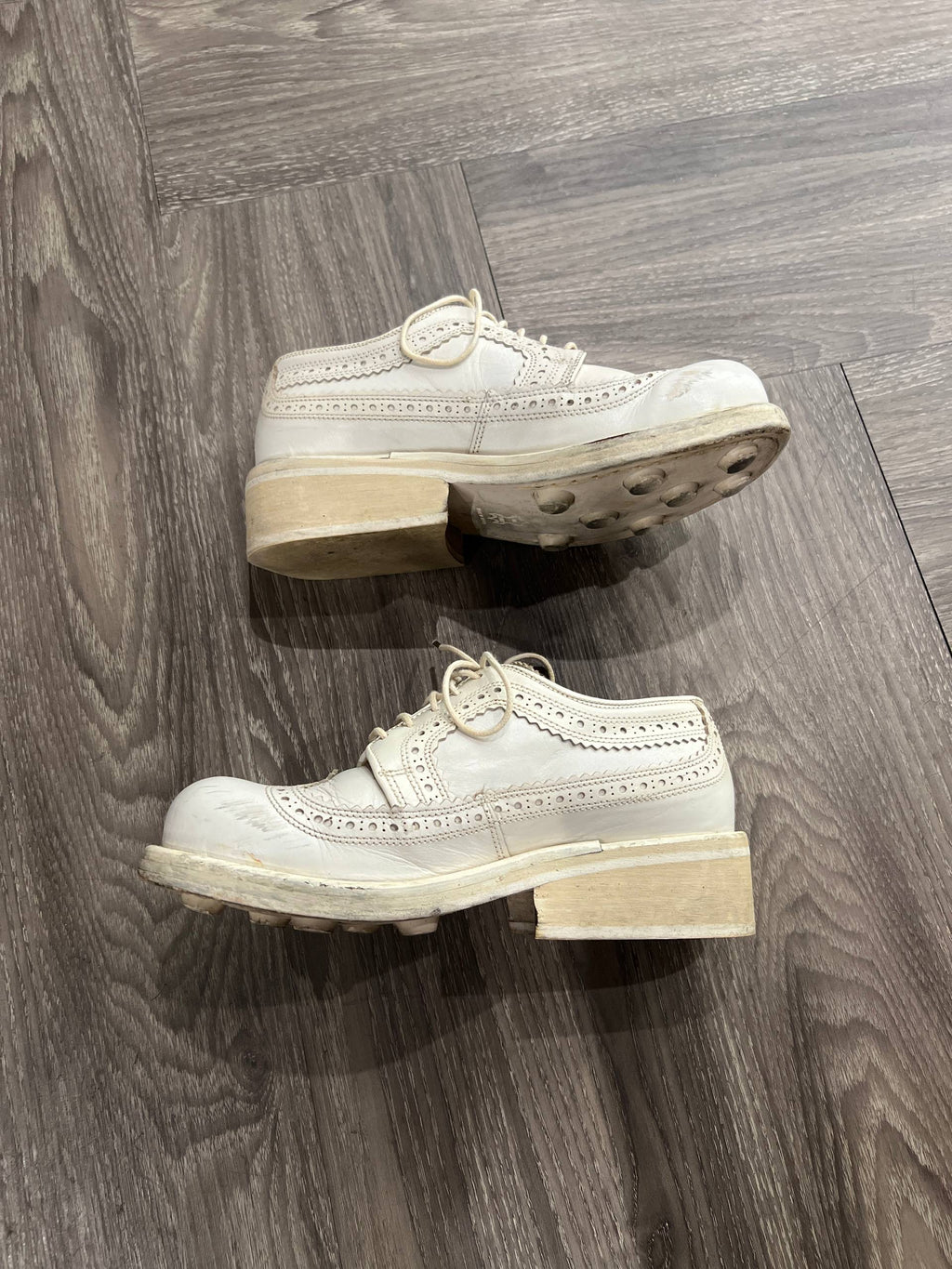 90s Dirk Bikkembergs Wingtip Brogue Lace-up Heeled Derby