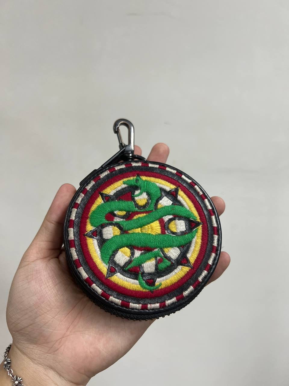 AW23 Blackmeans x Zepanese Club Leather Embroidered Coin Pouch