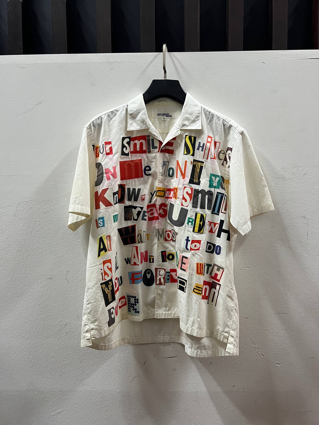 SS02 Junya Watanabe Man Ransom Poem Shirt