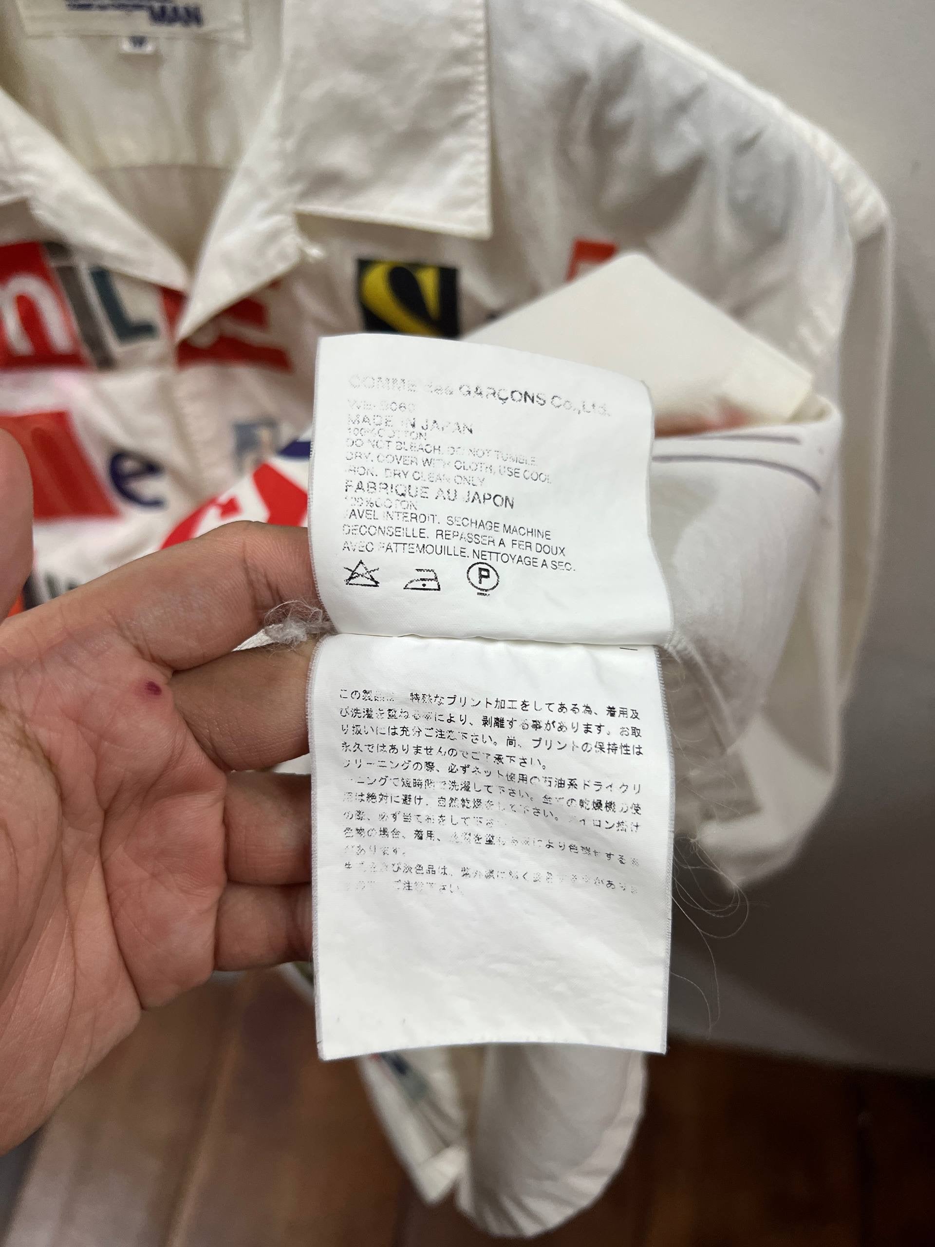 SS02 Junya Watanabe Man Ransom Poem Shirt