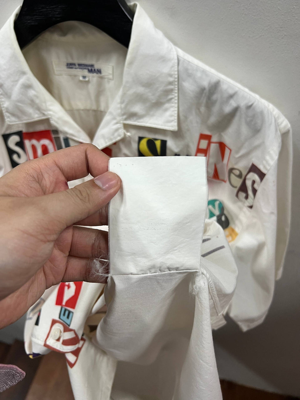 SS02 Junya Watanabe Man Ransom Poem Shirt