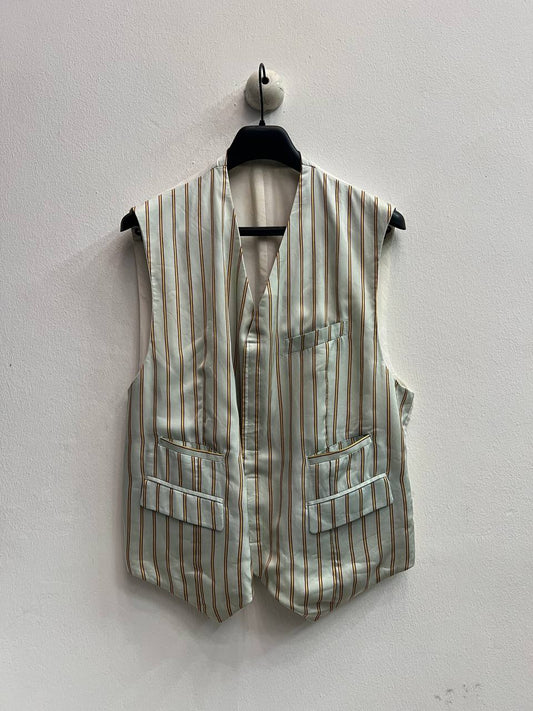 SS93 Comme Des Garcons Homme Plus Cupro Pinstripe Vest