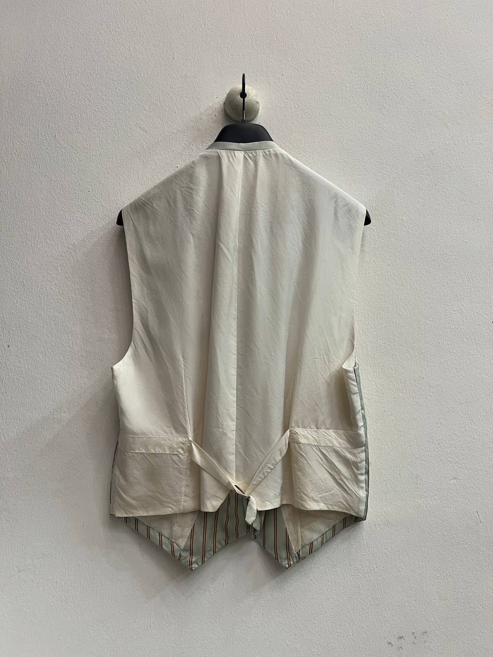 SS93 Comme Des Garcons Homme Plus Cupro Pinstripe Vest