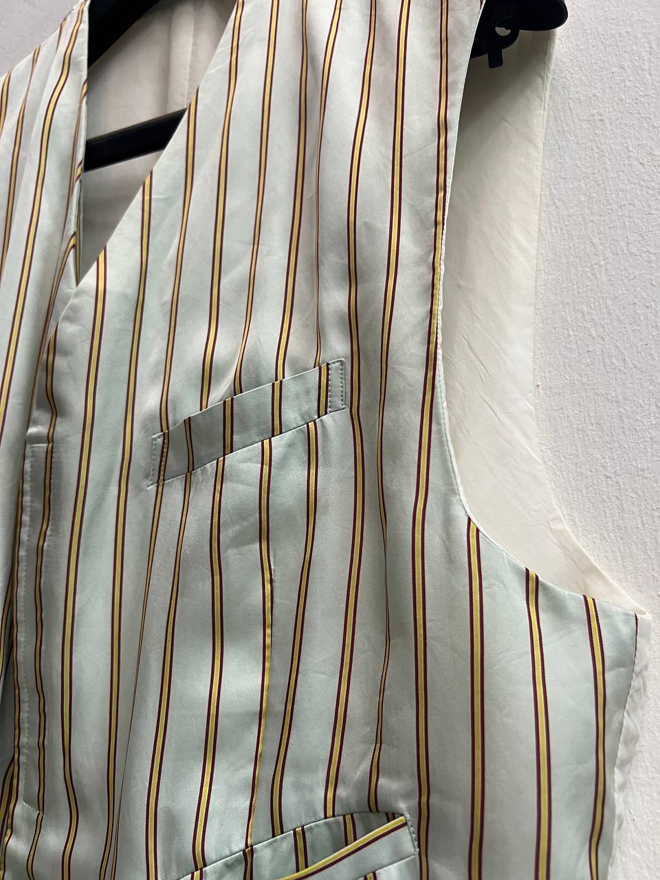 SS93 Comme Des Garcons Homme Plus Cupro Pinstripe Vest