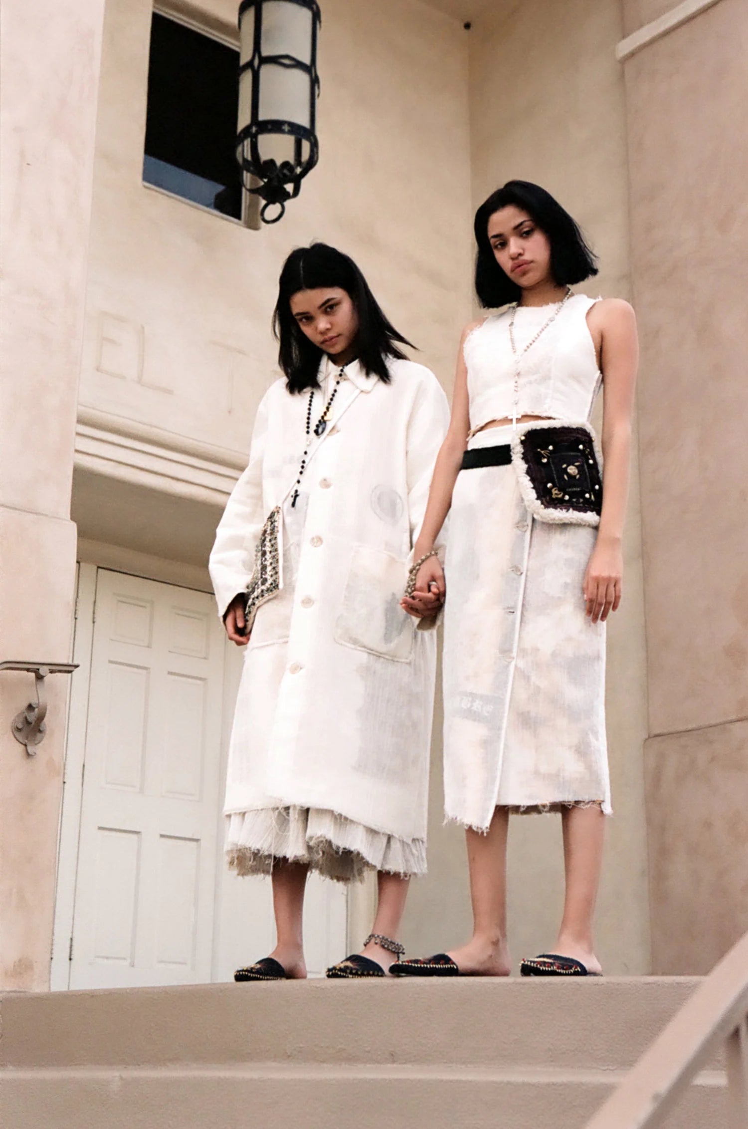 SS18 Hyein Seo “Don’t Deliver Us from Evil” Linen Layered Long Coat