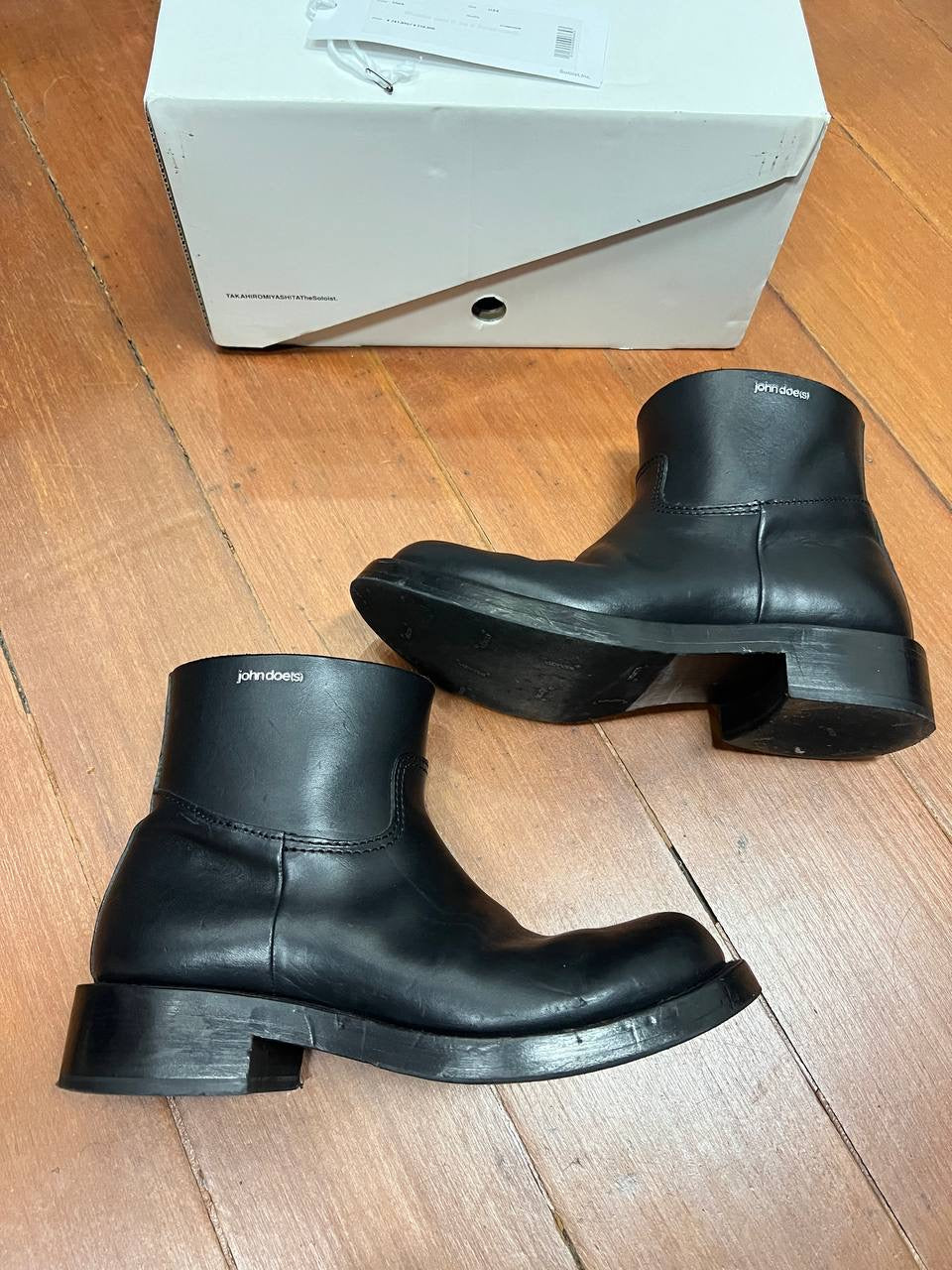 SS21 TAKAHIROMIYASHITA The Soloist doe(s) Bulb Toe Ankle Boots