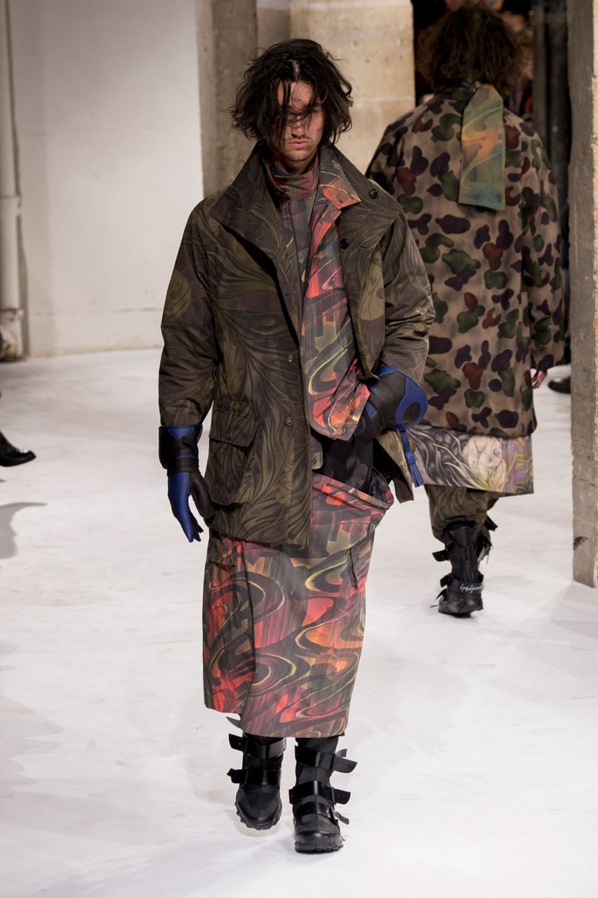AW17 Yohji Yamamoto Pour Homme Camo Cargo Wide Pants