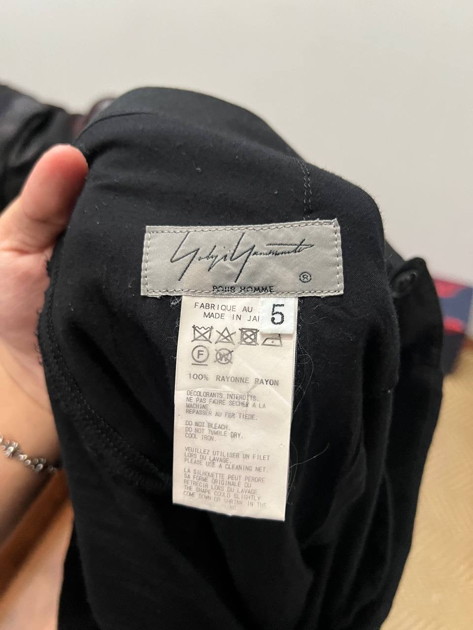 SS18 Yohji Yamamoto Pour Homme Double Layer Rayon Two Tucked Pants