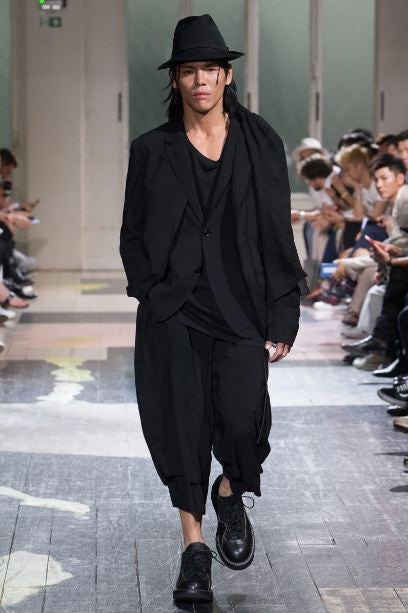 SS18 Yohji Yamamoto Pour Homme Double Layer Rayon Two Tucked Pants