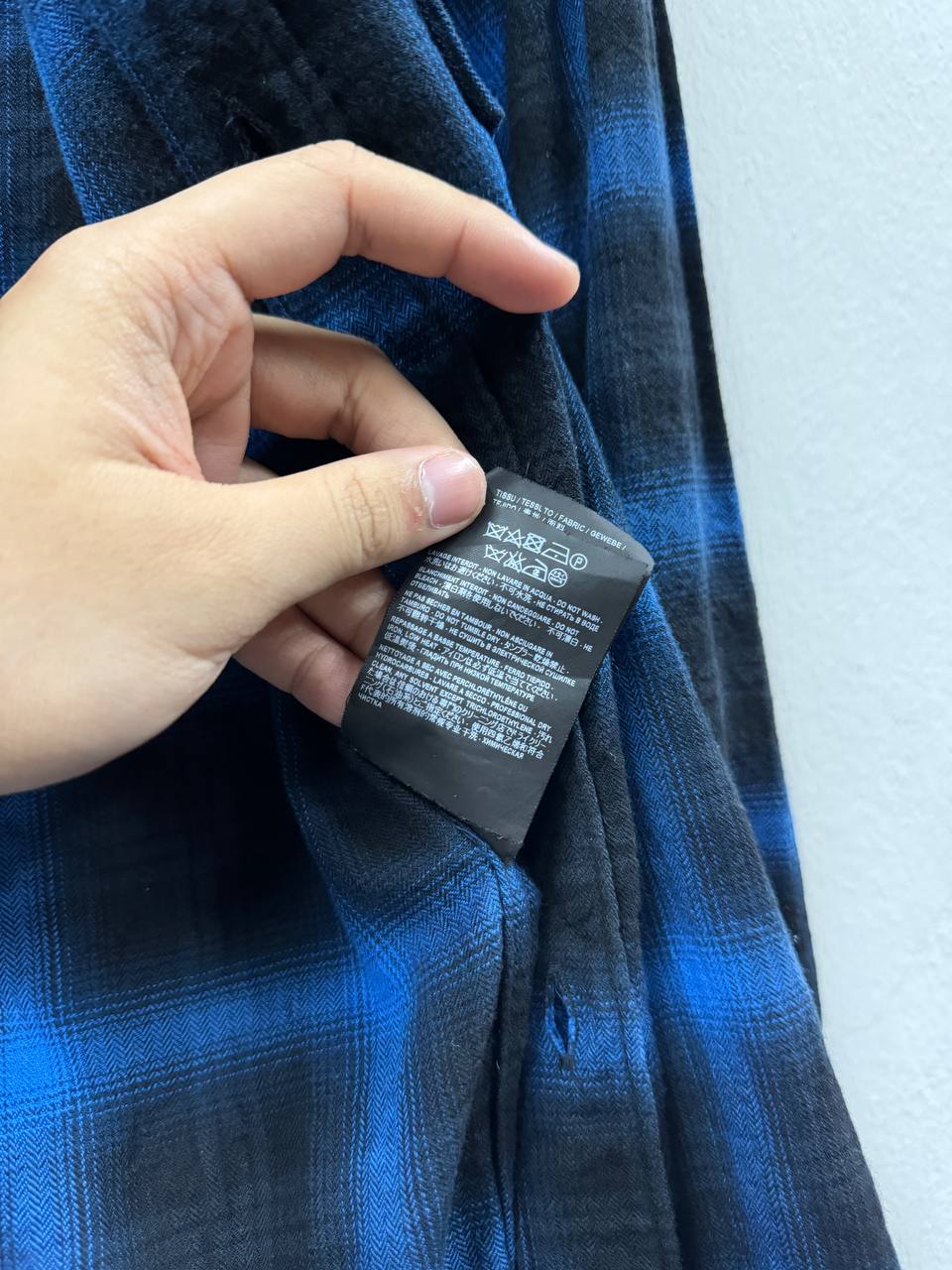 AW16 Saint Laurent Paris Electric Blue Shadow Flannel