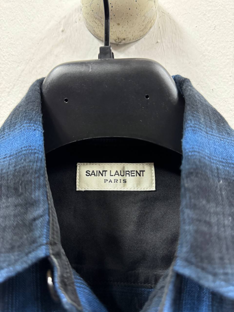 AW16 Saint Laurent Paris Electric Blue Shadow Flannel