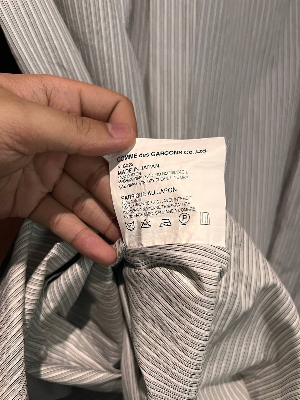 SS12 Comme Des Garcons Homme Plus Elongated Stripe Shirt