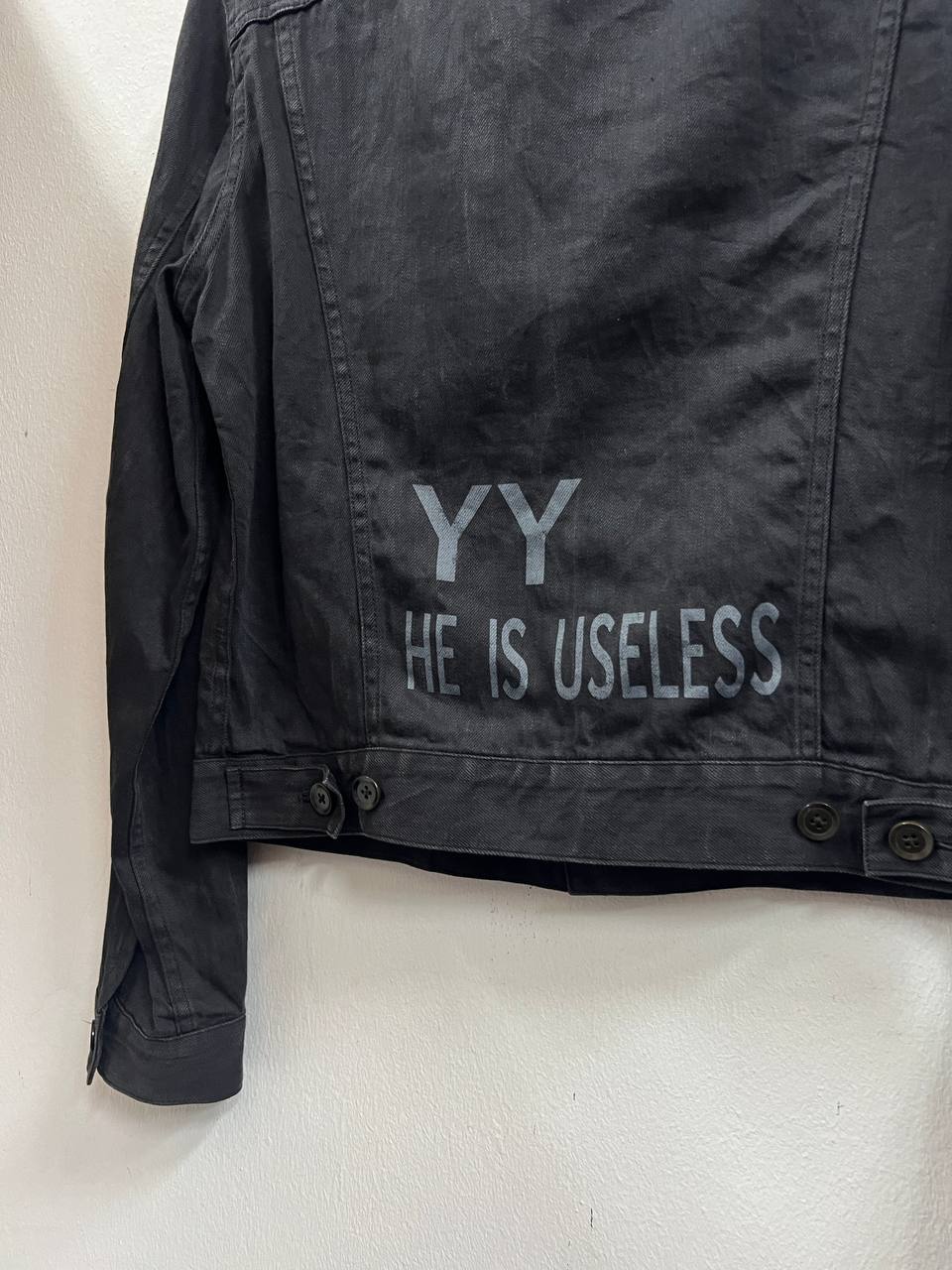 SS07 Yohji Yamamoto Pour Homme "YY He Is Useless" Denim Jacket