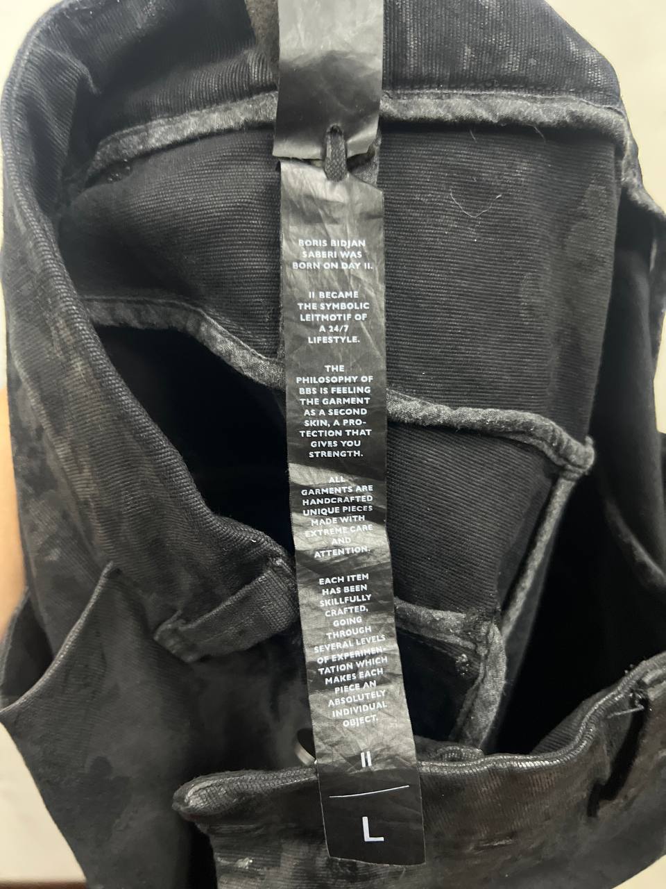 SS15 Boris Bidjan Saberi "Symbiosism" P13 Waxed J Cut Denim