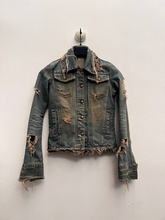 Le Grand Bleu Distressed Denim Jacket