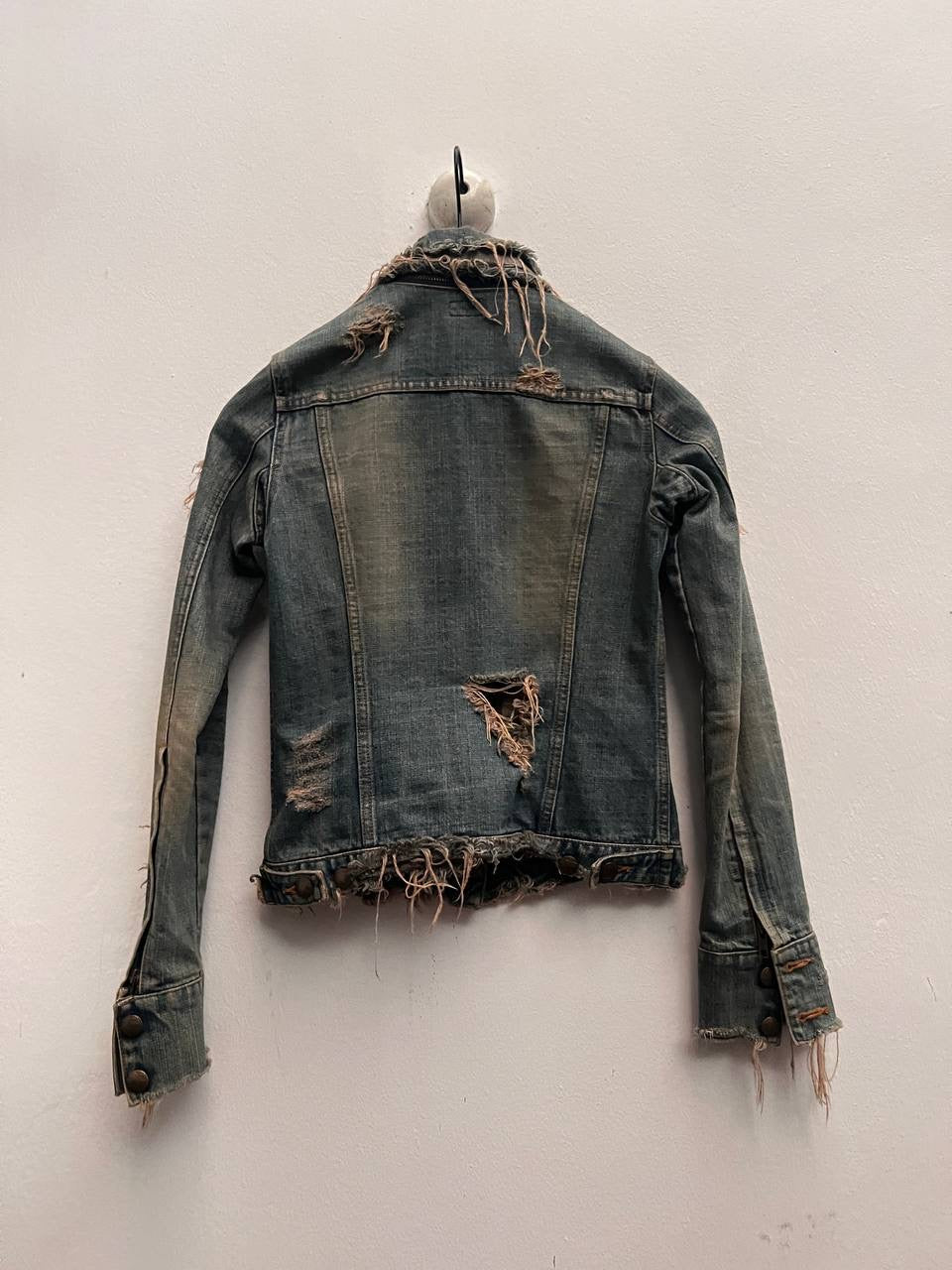 Le Grand Bleu Distressed Denim Jacket