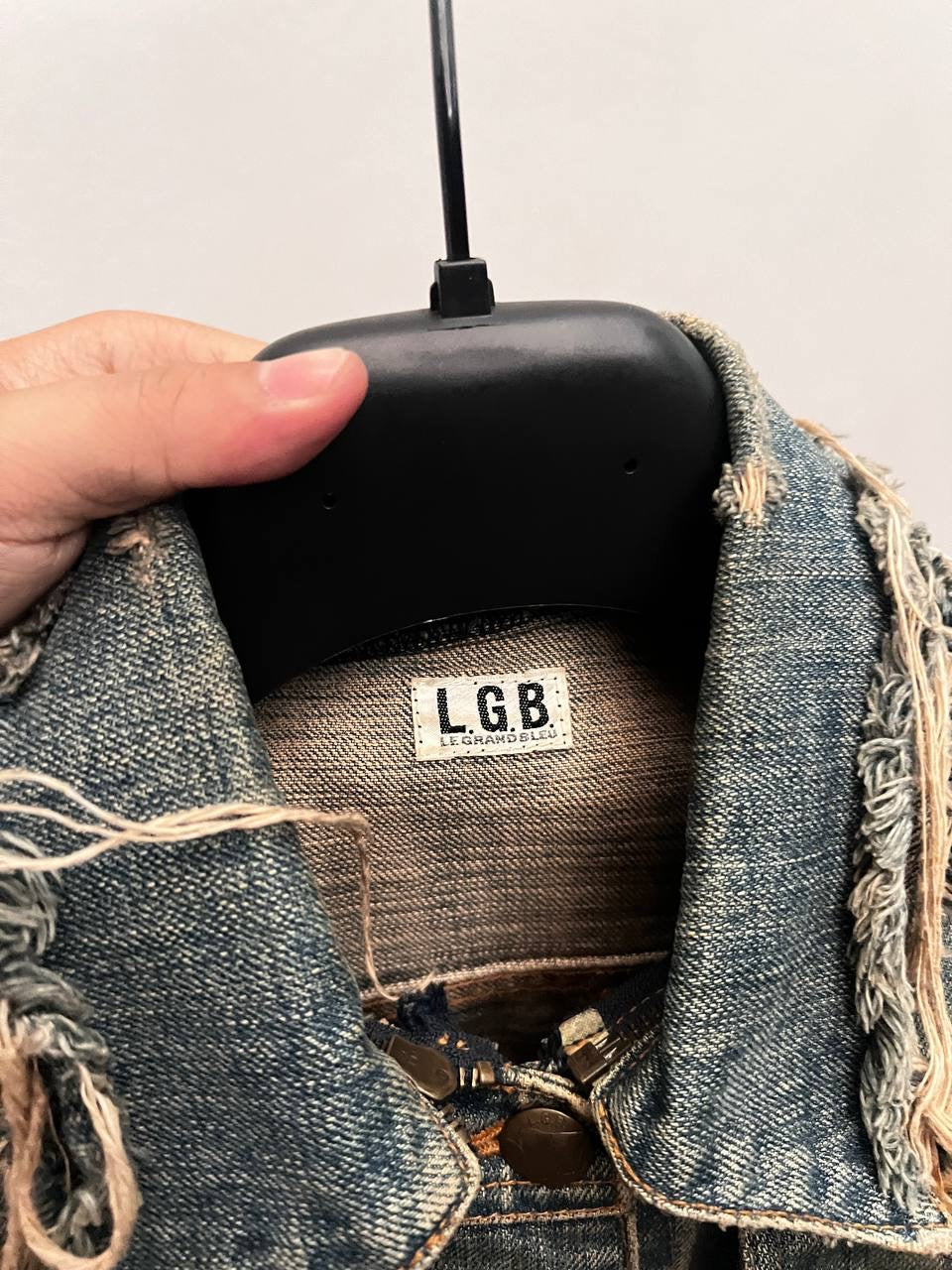 Le Grand Bleu Distressed Denim Jacket