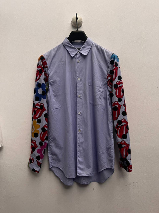 SS06 Comme Des Garcons Homme Plus x The Rolling Stones Sleeve Motif Dress Shirt