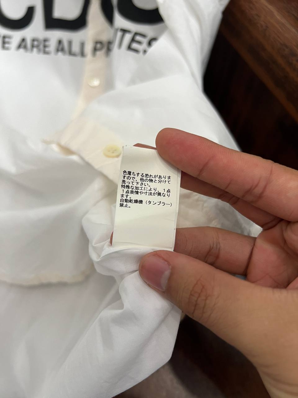 Comme Des Garcons x Undercover “WE ARE ALL PROSTITUTES” Long Sleeve Shirt