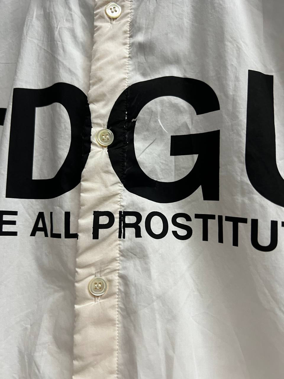 Comme Des Garcons x Undercover “WE ARE ALL PROSTITUTES” Long Sleeve Shirt