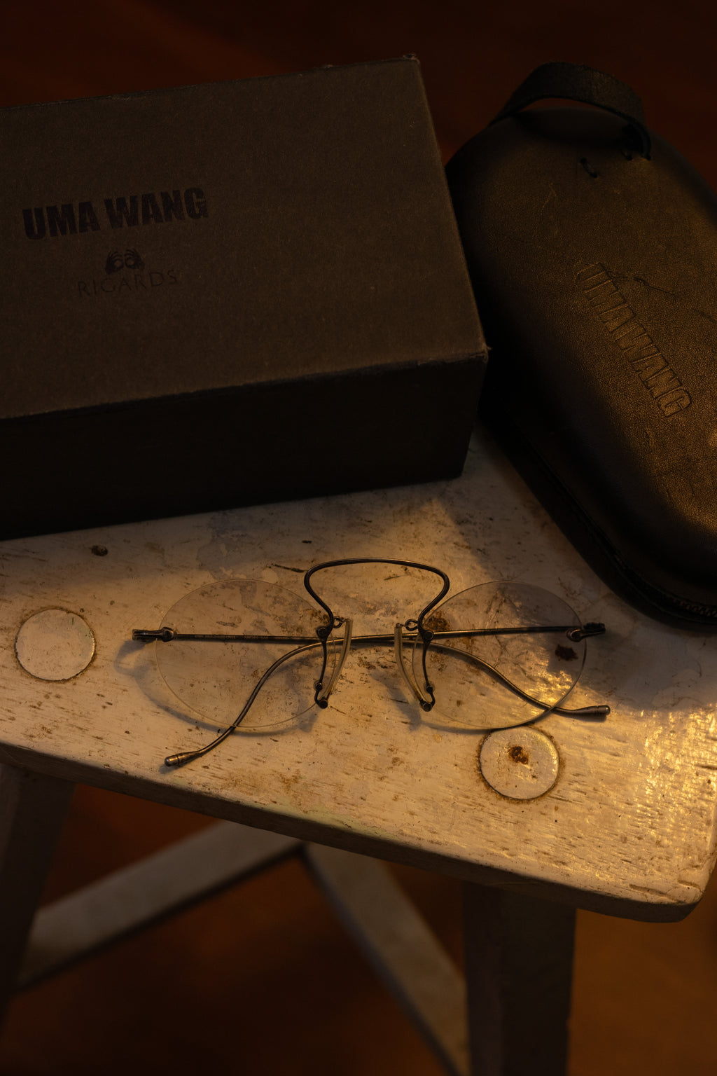 AW21 Uma Wang x RIGARDS Joint Steel Frameless Glasses