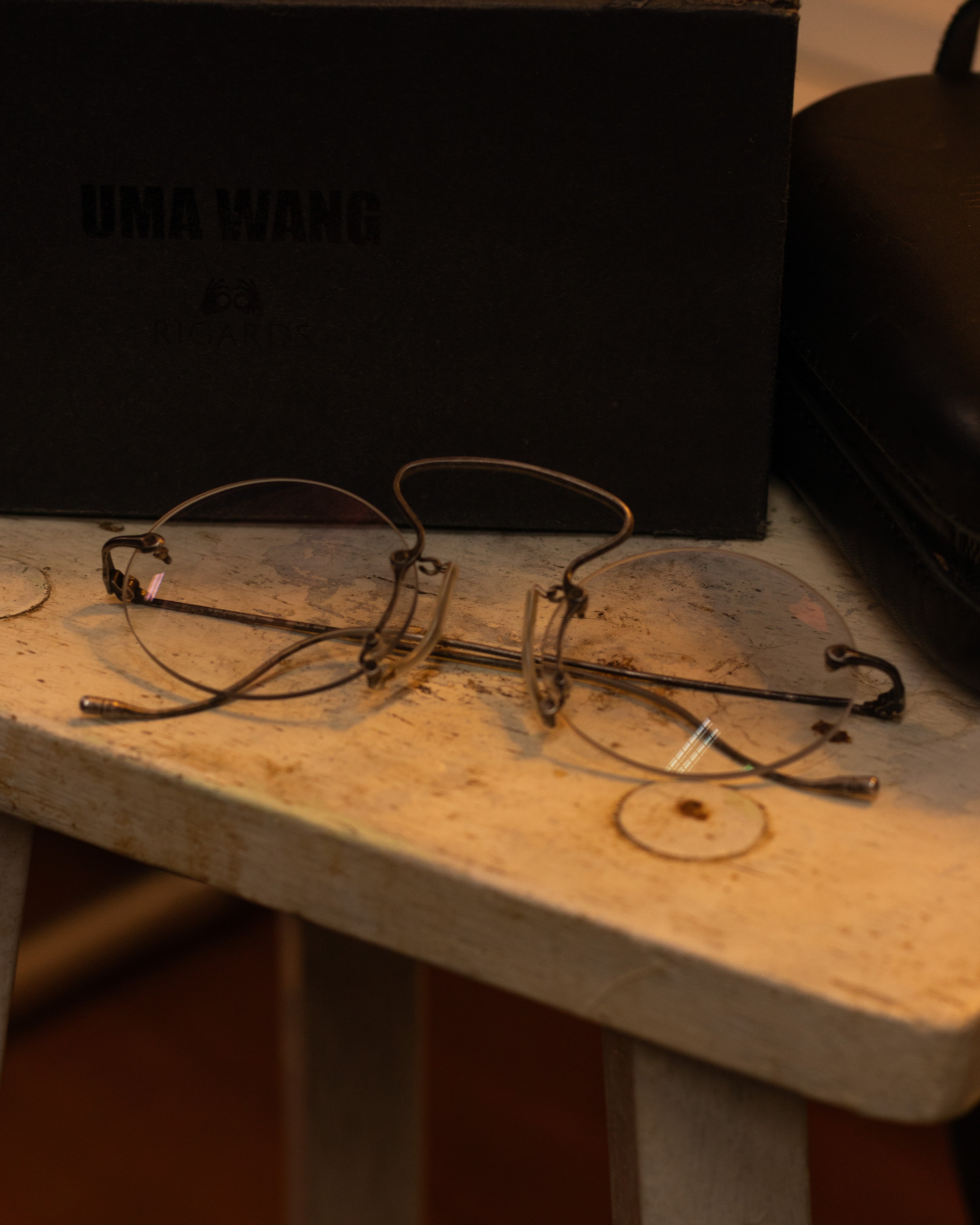 AW21 Uma Wang x RIGARDS Joint Steel Frameless Glasses