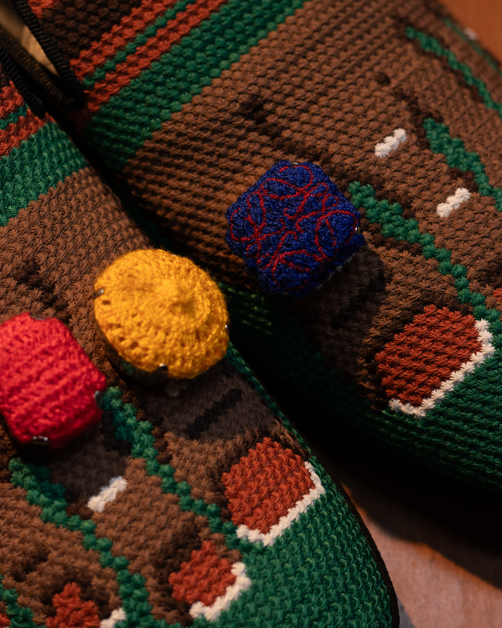 SS19 Loewe by Jonathan Anderson Embellished Intarsia Canvas Loafers