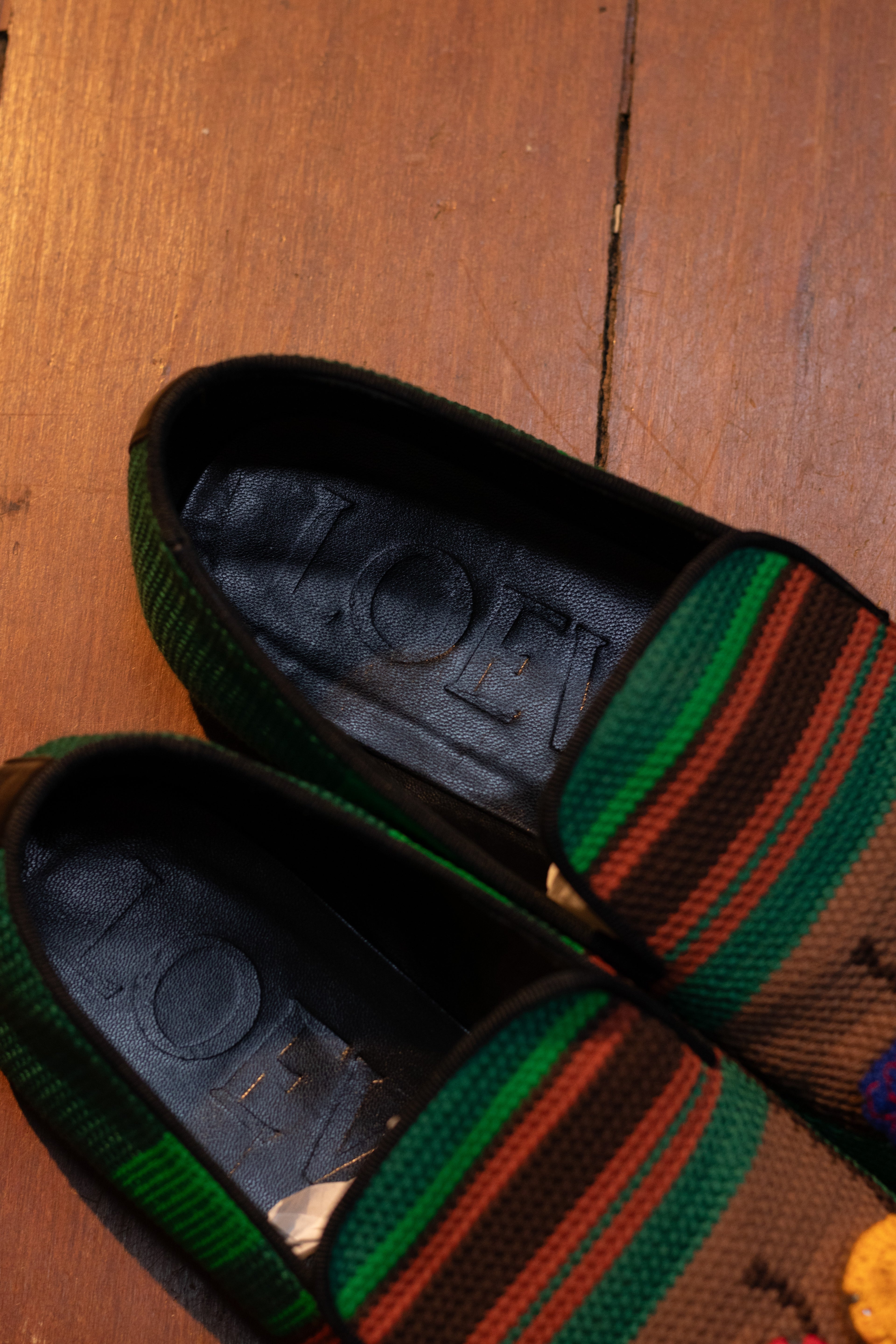 SS19 Loewe by Jonathan Anderson Embellished Intarsia Canvas Loafers