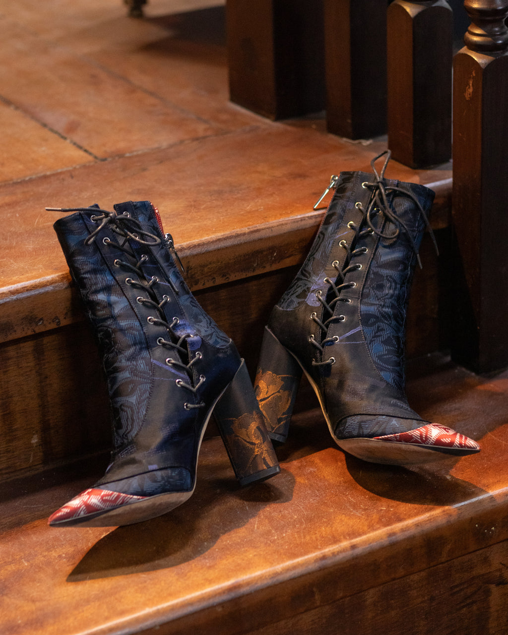 Christian Dior Resort 2016 by Raf Simons Silk Trianon Boots