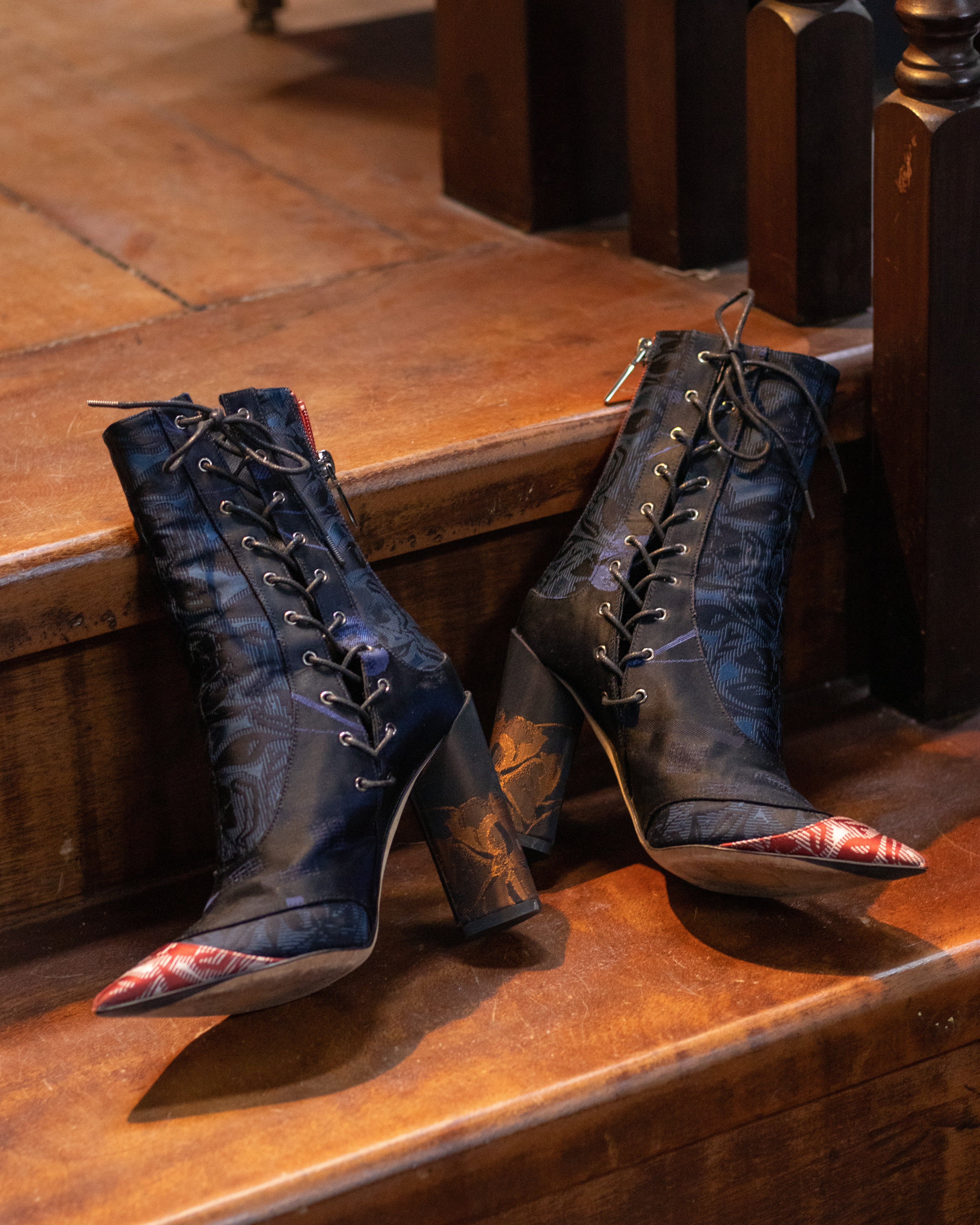 Christian Dior Resort 2016 by Raf Simons Silk Trianon Boots