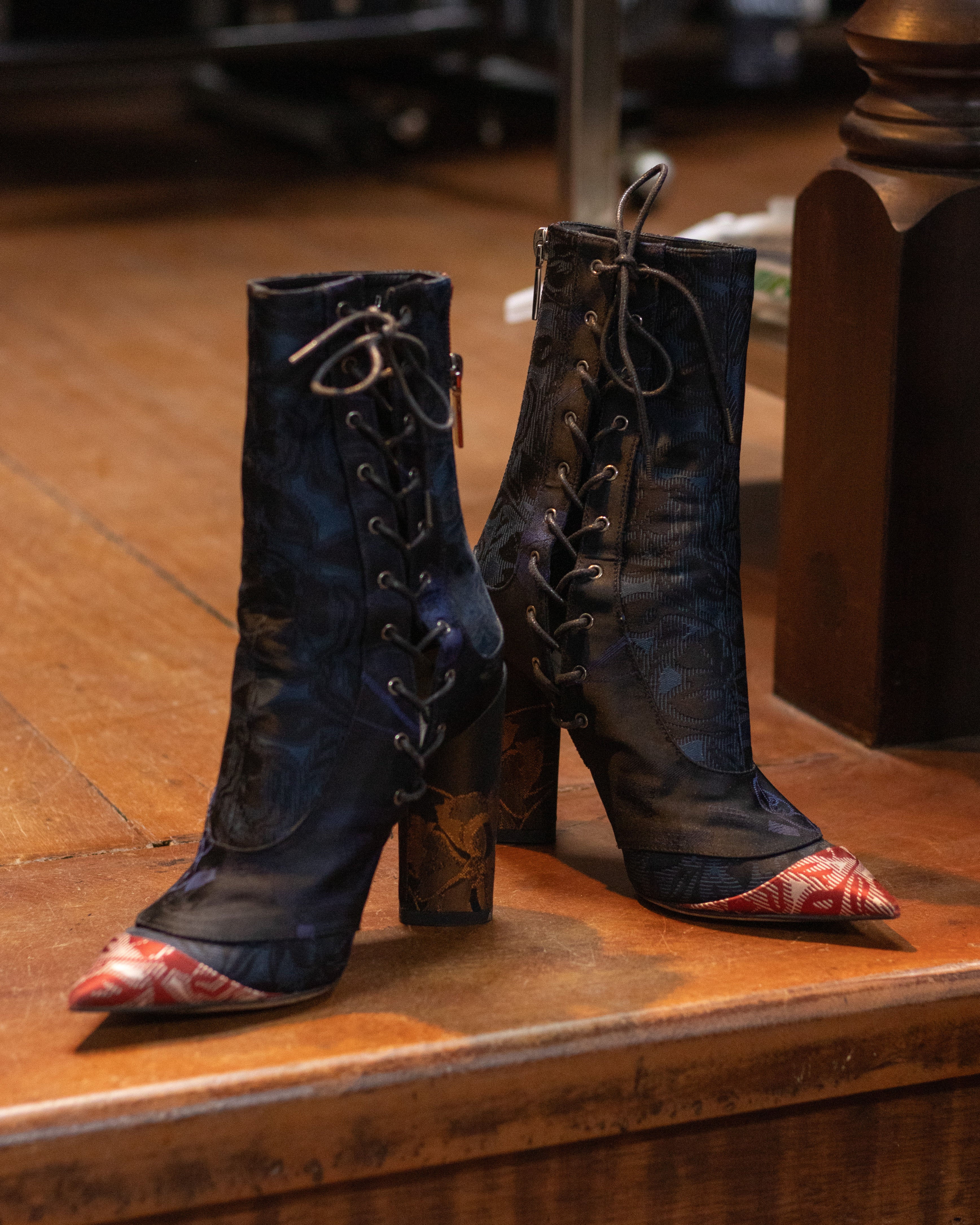 Christian Dior Resort 2016 by Raf Simons Silk Trianon Boots