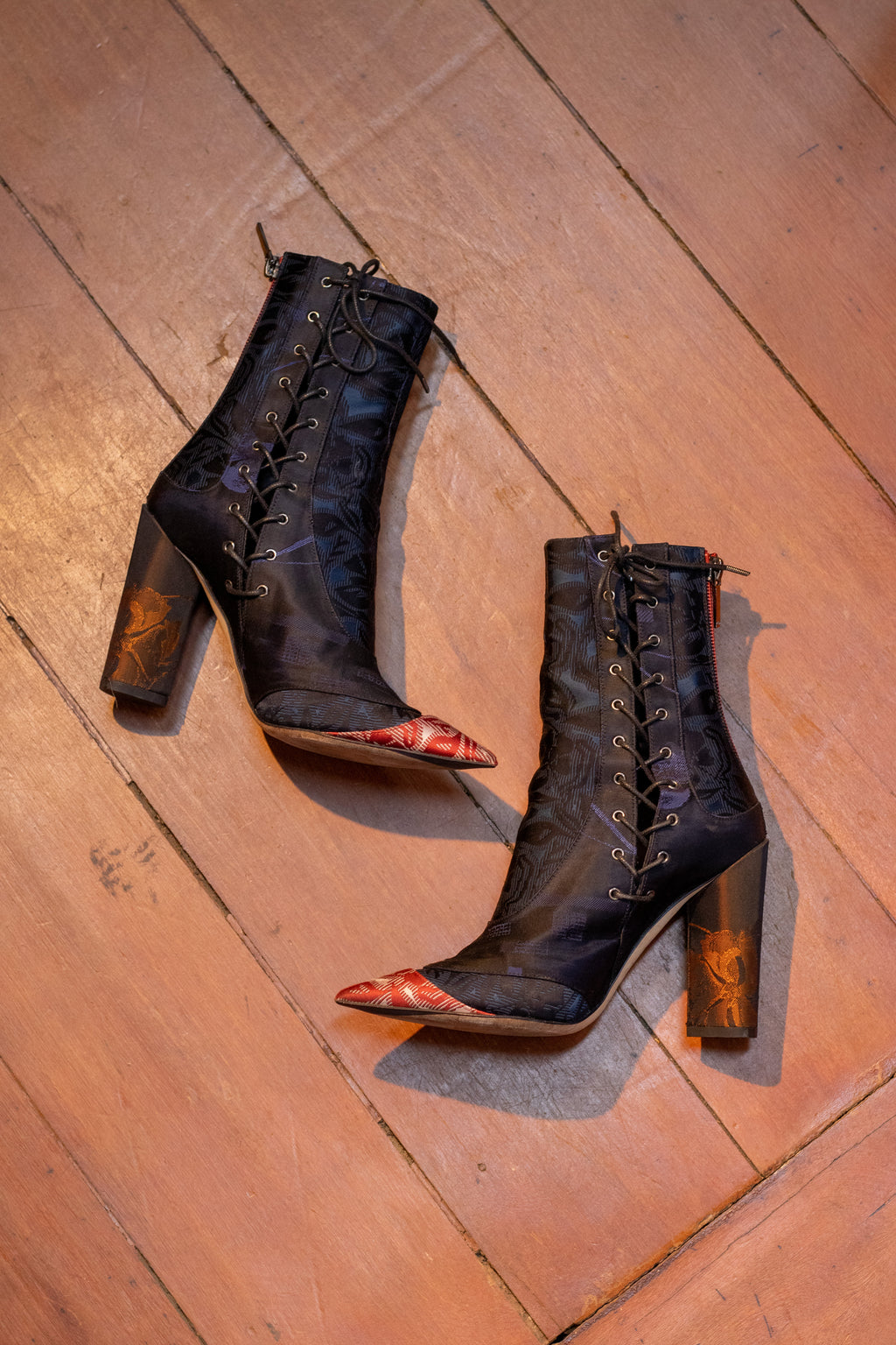 Christian Dior Resort 2016 by Raf Simons Silk Trianon Boots