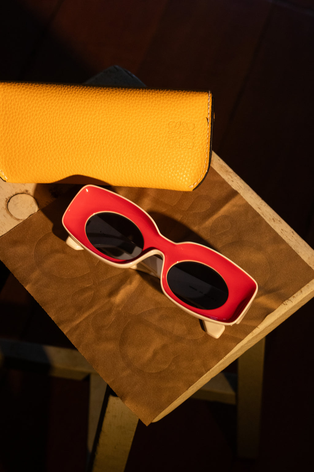 2020 Loewe Paula's Ibiza 'Original' Rectangular Acetate Sunglasses