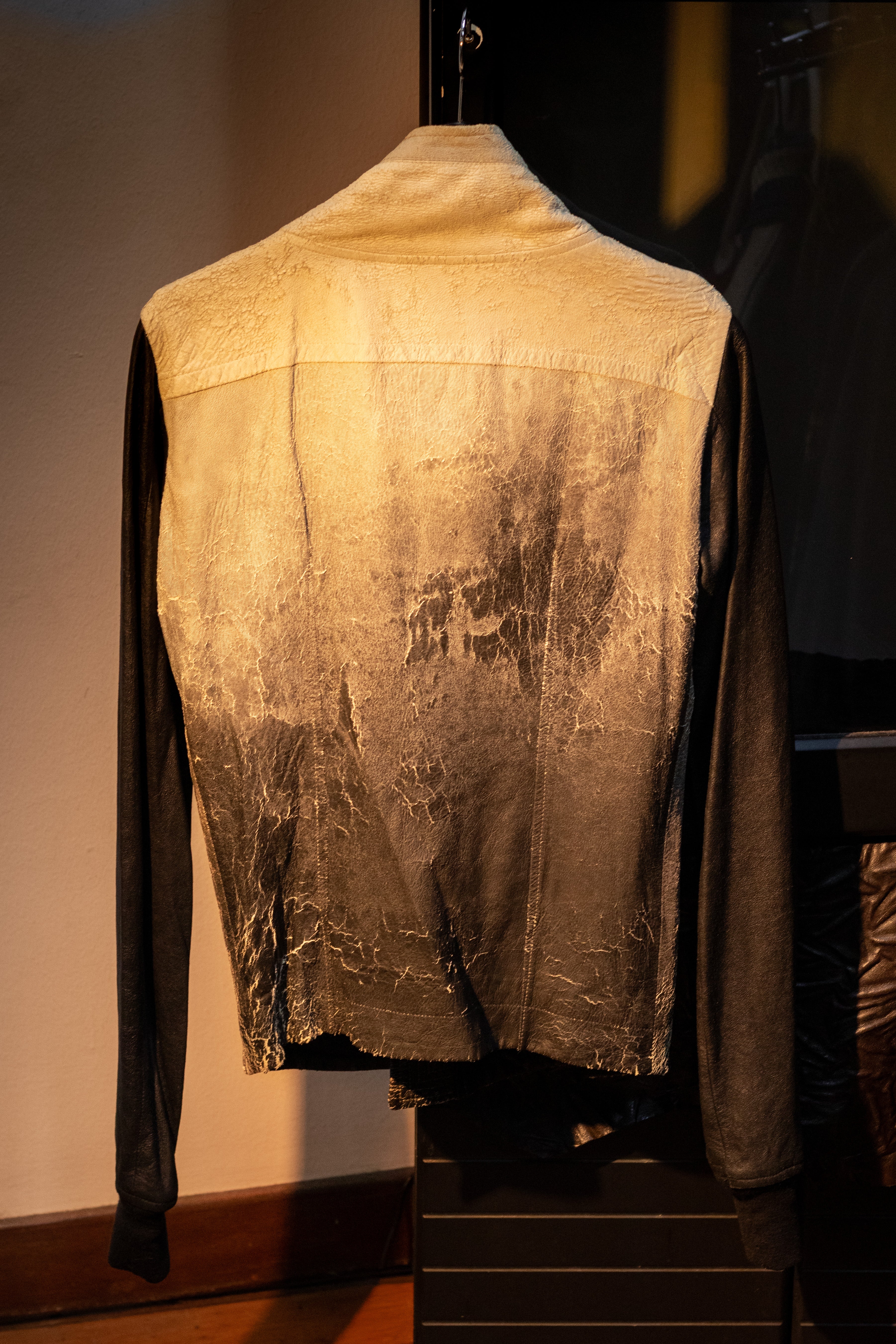 SS09 Rick Owens "Strutter" Funnel Neck Tyvek Gradient Lambskin Jacket