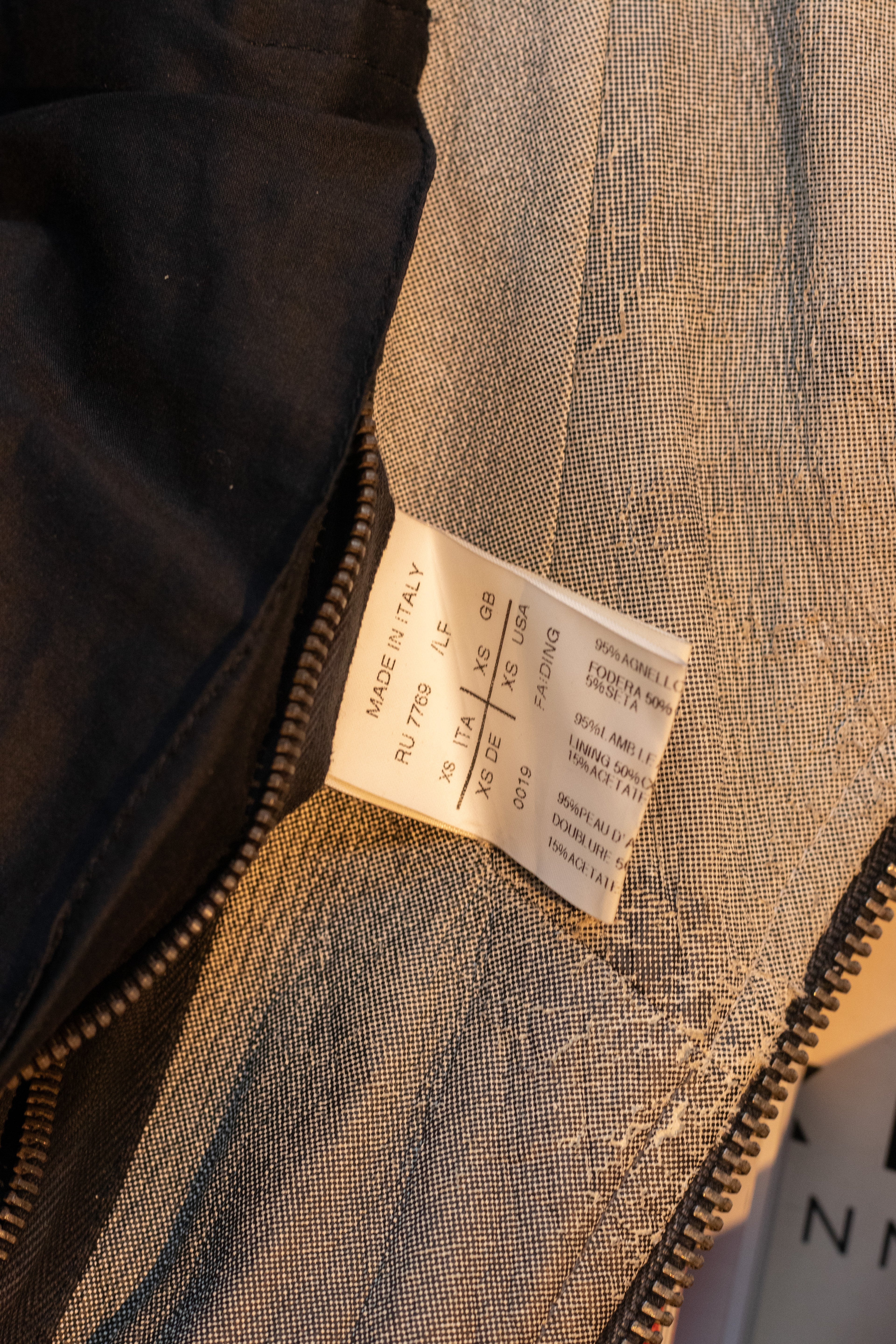 SS09 Rick Owens "Strutter" Funnel Neck Tyvek Gradient Lambskin Jacket