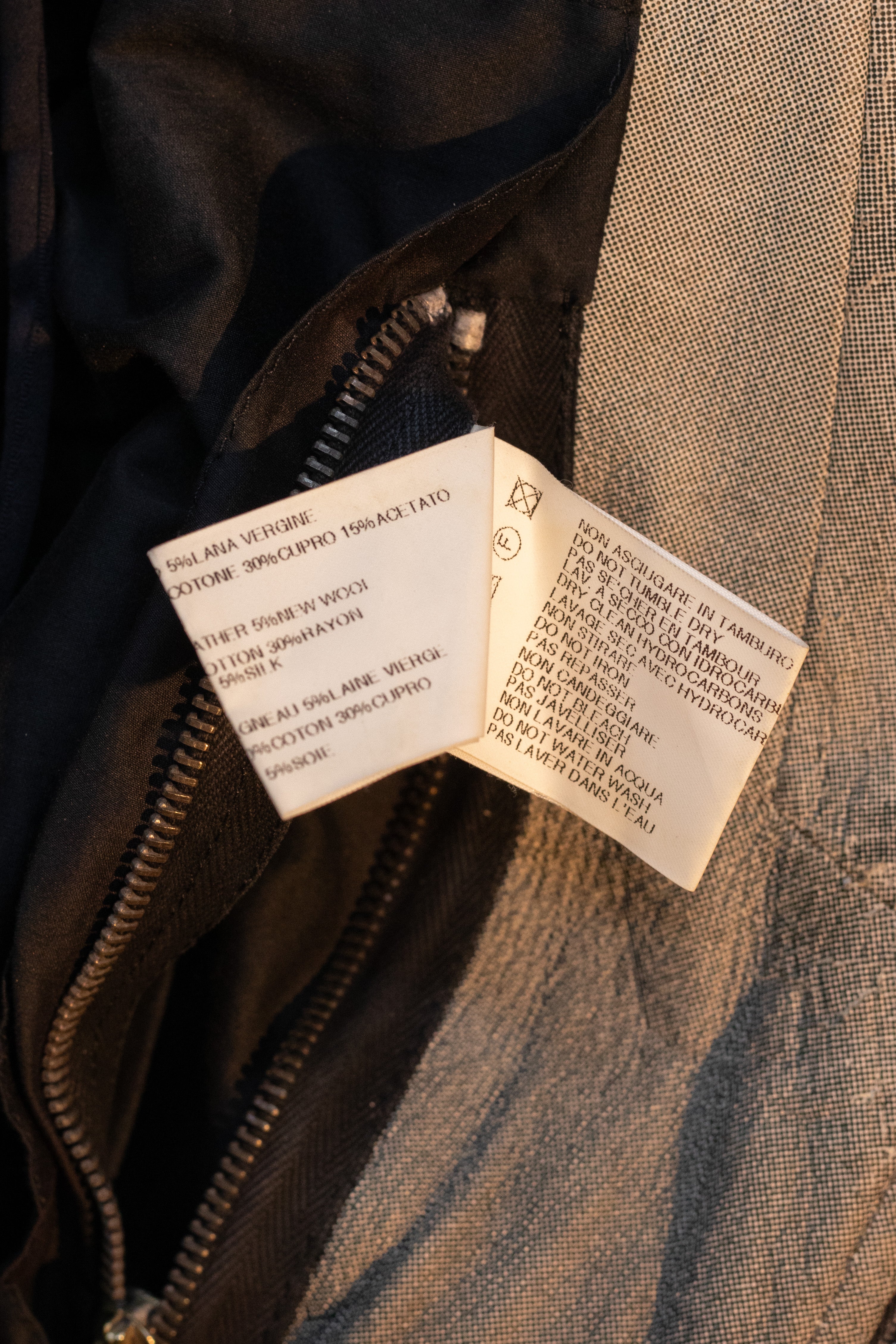 SS09 Rick Owens "Strutter" Funnel Neck Tyvek Gradient Lambskin Jacket