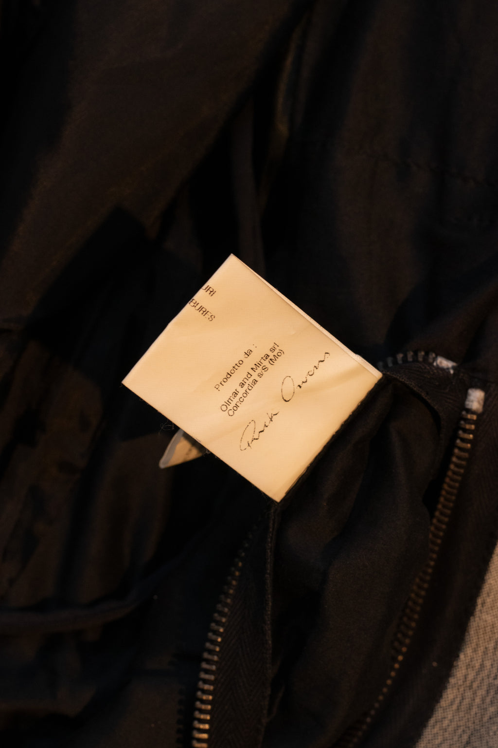 SS09 Rick Owens "Strutter" Funnel Neck Tyvek Gradient Lambskin Jacket