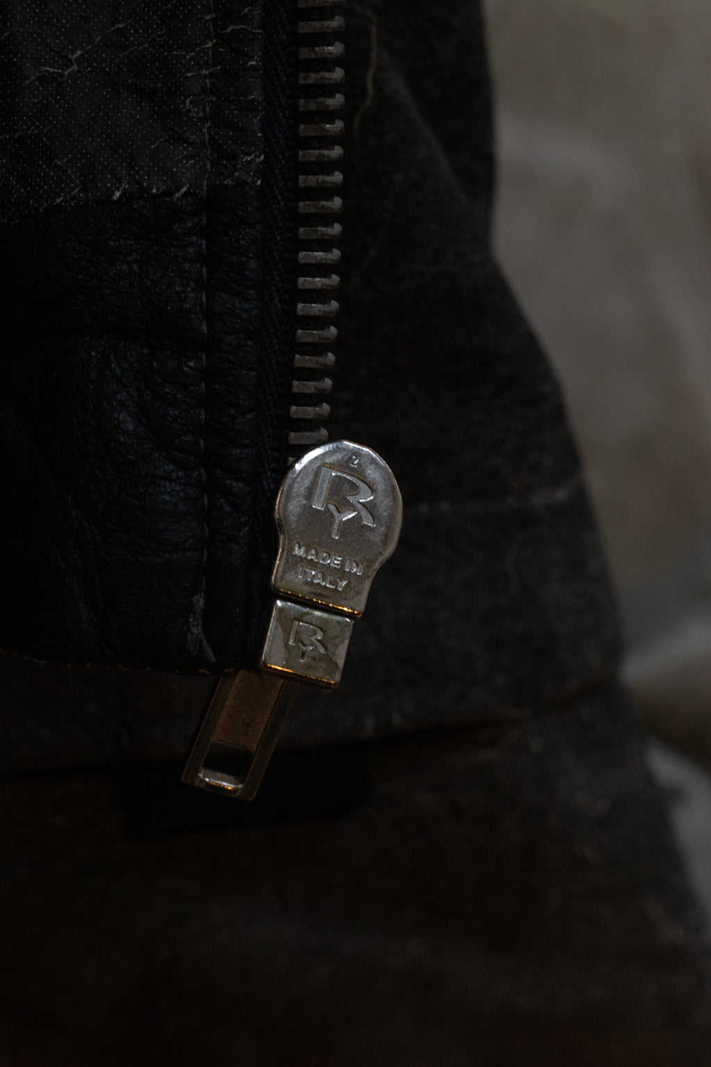 SS09 Rick Owens "Strutter" Funnel Neck Tyvek Gradient Lambskin Jacket