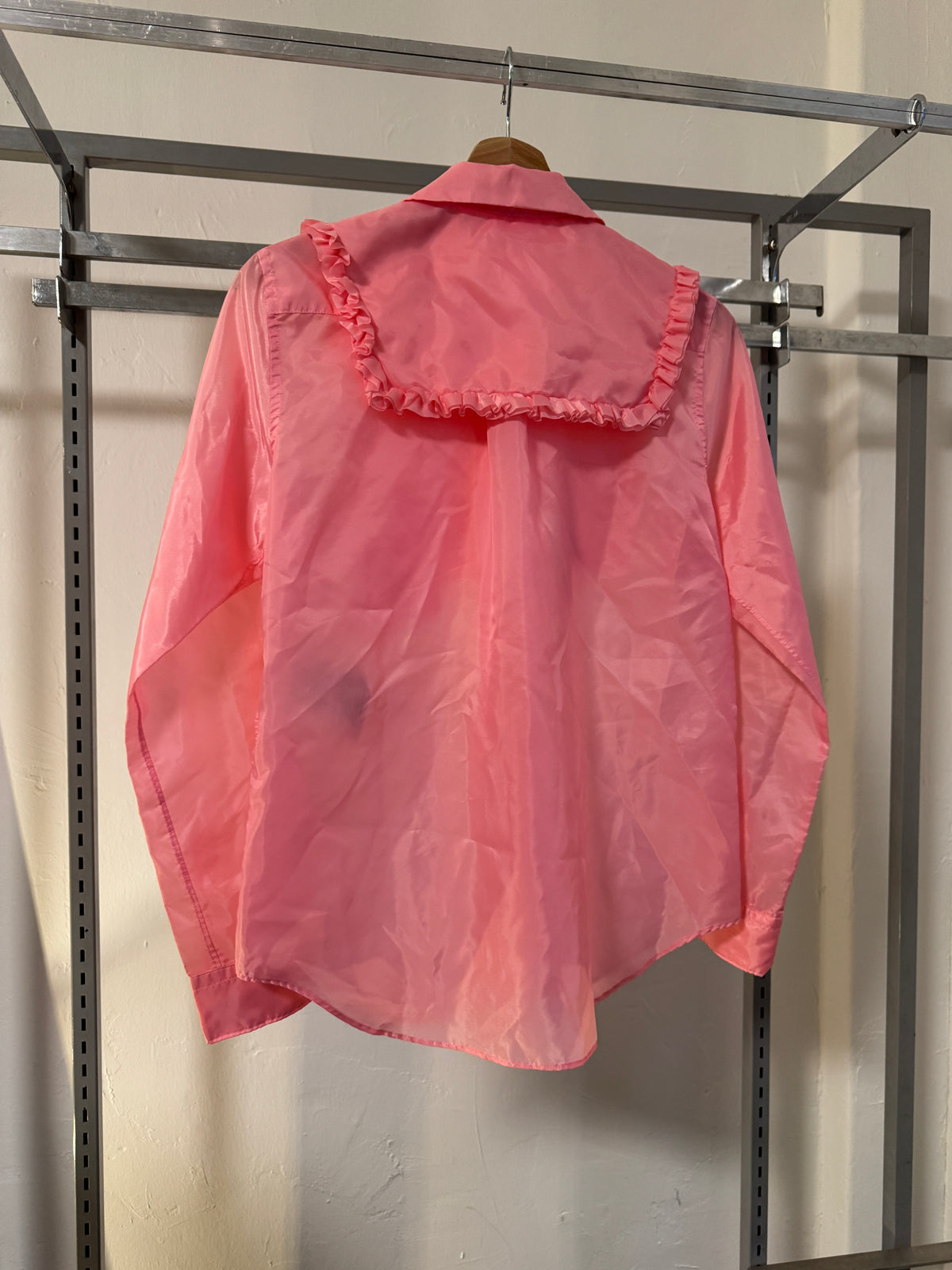 SS26 Comme Des Garcons GIRL Taffeta Ruffled Blouse