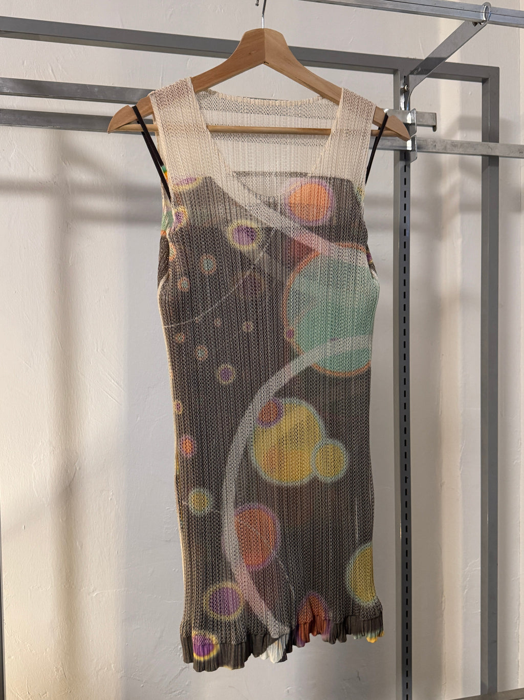 SS01 Pleats Please Issey Miyake Planets Scrunch Pleated Top
