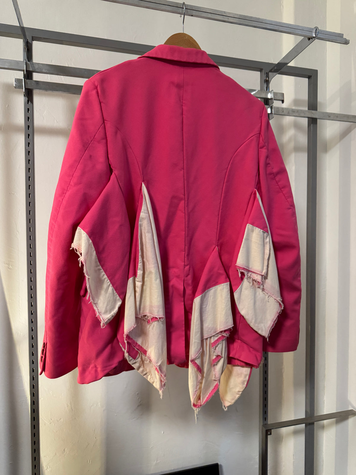 SS25 Comme Des Garcons Homme Plus "The Hope Of Light" Pink Draped Jacket
